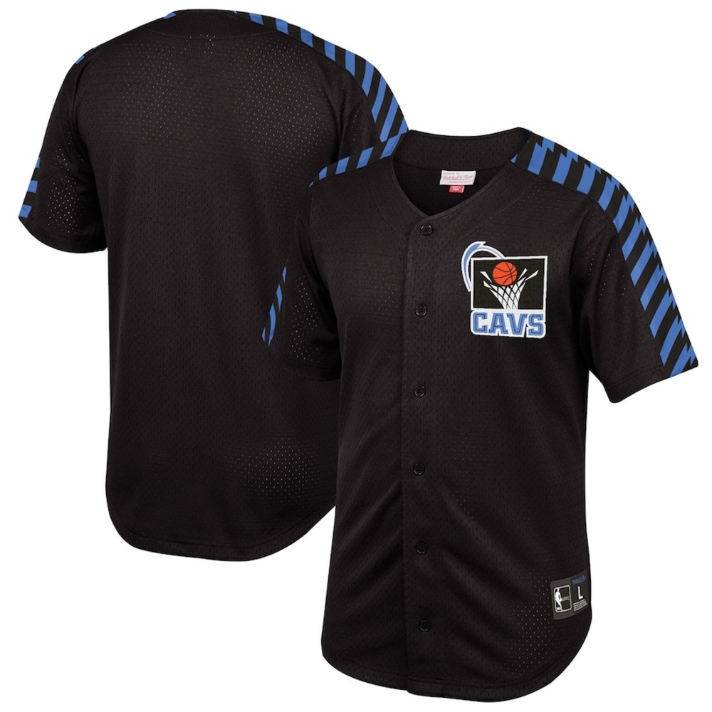 Men’s Cleveland Cavaliers Mitchell & Ness Mess Button Front Shirt